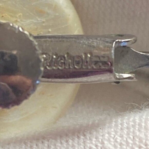 Vintage Faux Pearl Clip On Earrings Coro Richelieu Rhinestones 4 Pr Retro Preppy - Picture 10 of 16